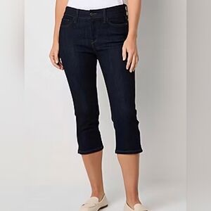 [NEW] St. John's Bay Womens Skinny Mid Rise Capri Pant Jean Sz 10